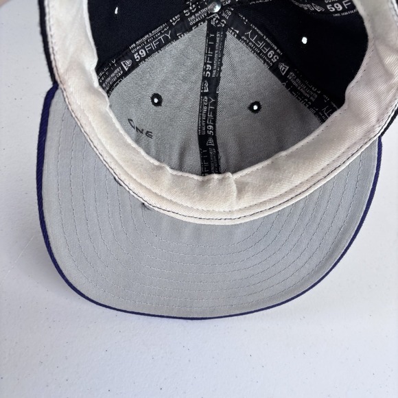 Vintage Colorado Rockies Hat Cap Size 7 1/8 Fitted 59Fifty New Era Wool MLB 90s - Picture 5 of 7